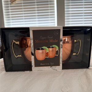 Copper Finish Moscow Mule Mug Set – 20oz – Set of 2 – Giftable Box